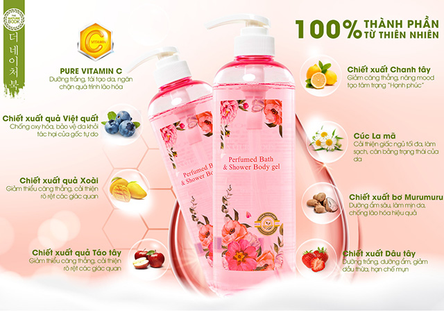 Thành phần của Sữa tắm hương nước hoa thiên nhiên The Nature Book Hàn Quốc
